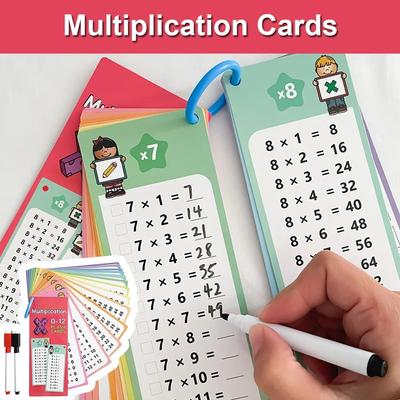 15 ks/sada Matematické karty sčítání odčítání násobení dělení Smazatelné Opakovaně použitelné Karty pro učení čísel Dětská matematická učební pomůcka