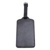 Luggage Baggage Tag Rain Proof PU Leather Soft Lock Design Stylish Luggage ID Label for Travel and Business Trip Black