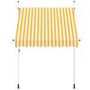 Manual Retractable Awning 200 Cm Orange White Striped