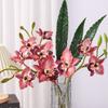 Fiori di Orchidea Artificiale Realistici Tocco Reale Aspetto Realistico Stelo di Orchidea Cattleya Stelo Lungo con Boccioli Resistenti allo Sbiadimento