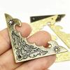 20 BUC Colț Cutie Bijuterii Antică Picior Protector Colț Caz Lemn Model Floral Ton Bronz Artizanat Metalic Sculptat 40X40mm