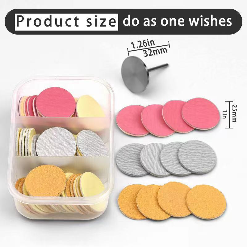 Foot Dead Skin Sandpaper Replaceable With Disc Pedicure Polishing Disc Cuticle Calluse Remover File Electric Pedicure Tools