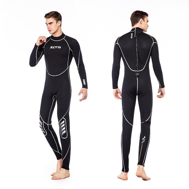 3mm Neoprene Wetsuit Men Women Full Body Long Sleeve Snorkeling Suit Warm Winter Dive Gear Unisex Swimwear