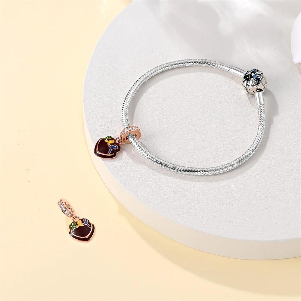 Copper Chocolate Lollipop Macaron Gourmet Charm Pendant Beads Fit Charm Original Bracelet For Women Jewelry Making