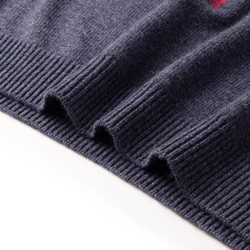 TUHUANG Women's Pure Wool Embroidered Round Neck Sweater