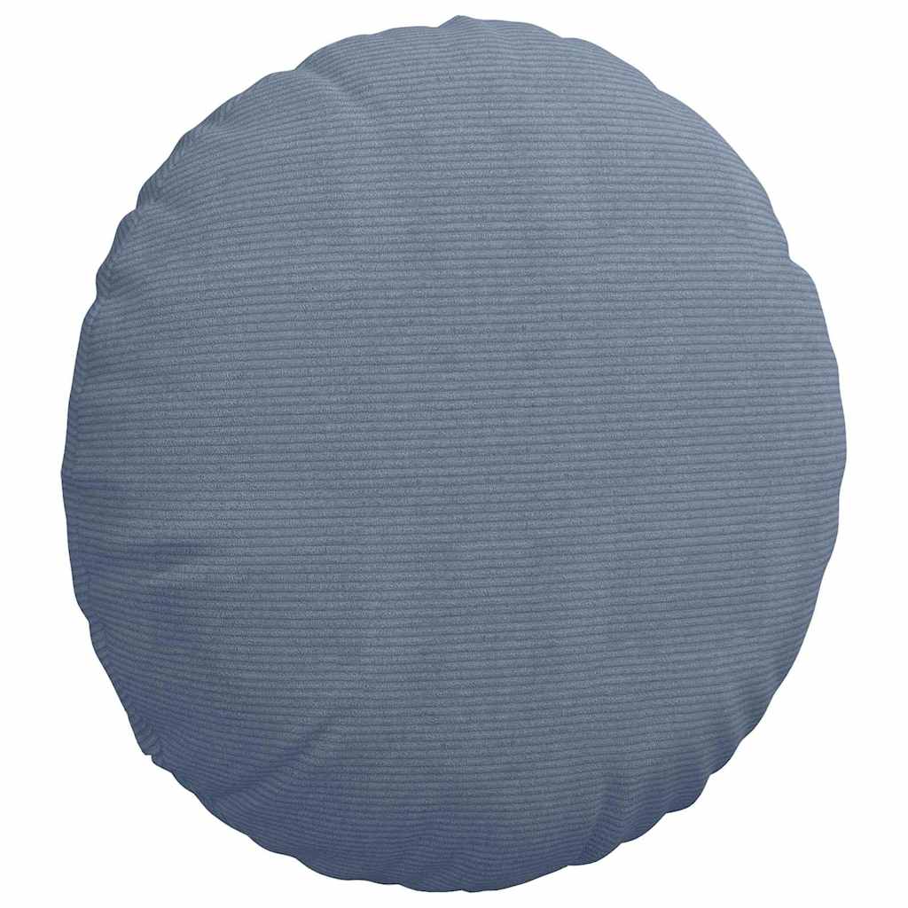 Seat Cushion 2 pcs Blue Ø60 x 21 cm Corduroy Fabric