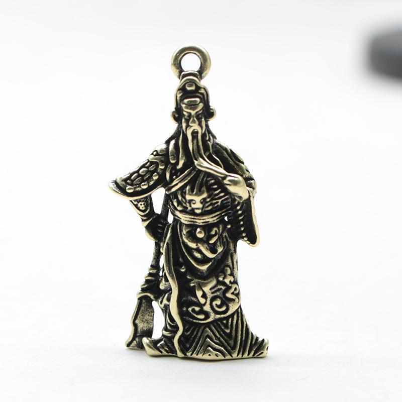 

Брелок, подвеска на сумку или автомобильный аксессуар Guan Gong Wushen из латуни The heroic Guan Yu is old