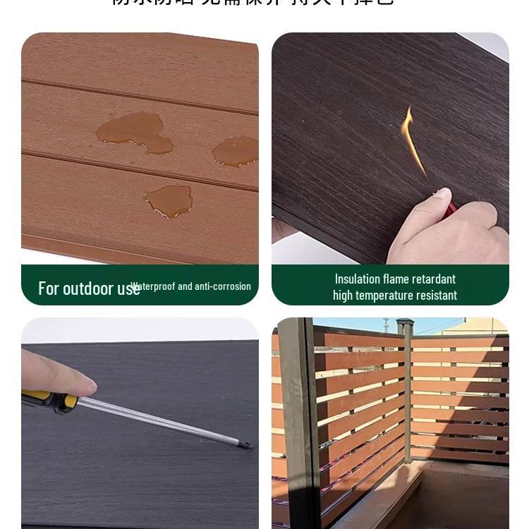 WPC Outdoor Fence: Sunscreen, Waterproof, Anti-Corrosion Wood for Garden and Courtyard Installation