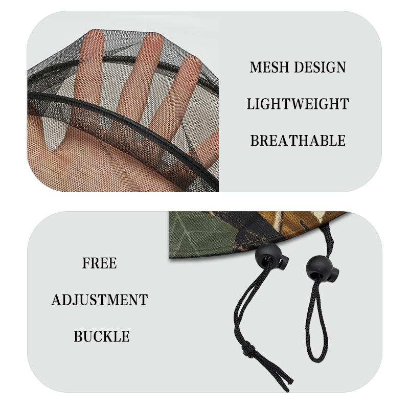 1pc Sun Hat with Mosquito-Proof Netting & Hidden Mesh Face Mask Ideal for Gardening Fishing Hiking Beekeeping Outdoor Protection