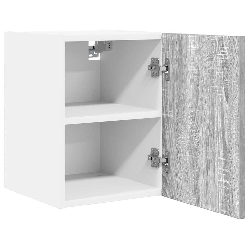 Wall Mounted Cabinet with Door 2 pcs Grey Sonoma and White 30 x 31 x 40 cm