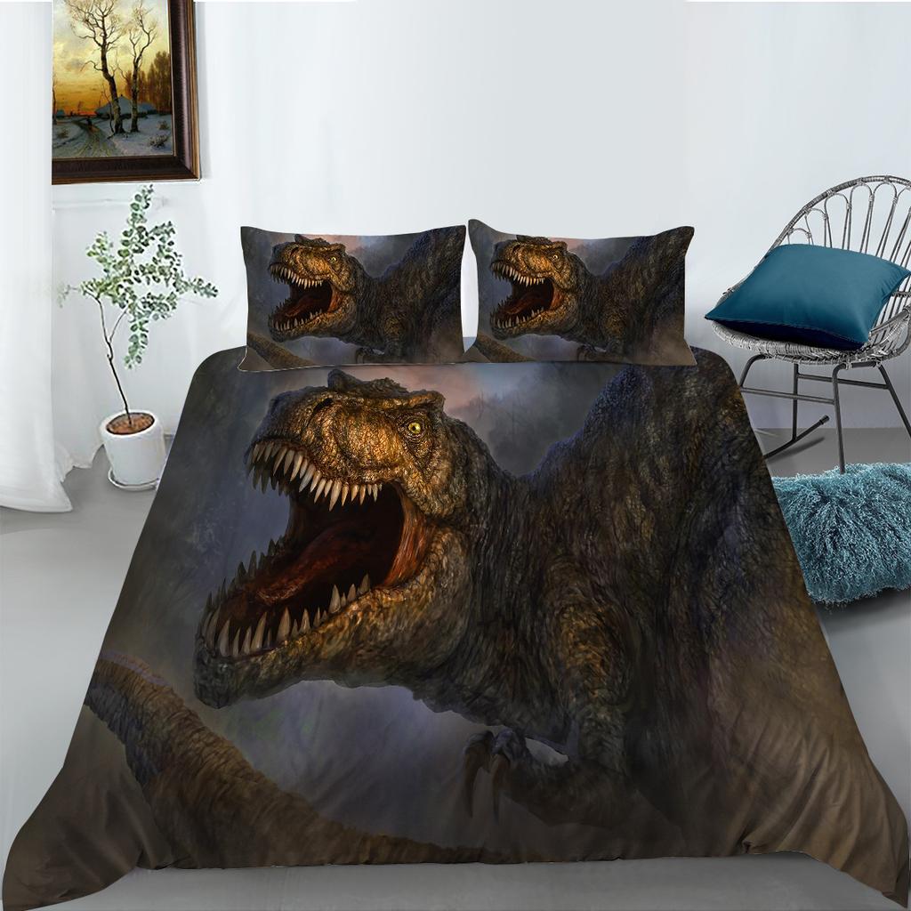 Polyester Bedding Two Or Three-Piece Dinosaur Digital Printing