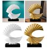 Ocean Wave Statue Ornament Artwork Abstract Sculpture Resin Figurine Desktop Console Creative Ornament for Bedroom Home Shelf