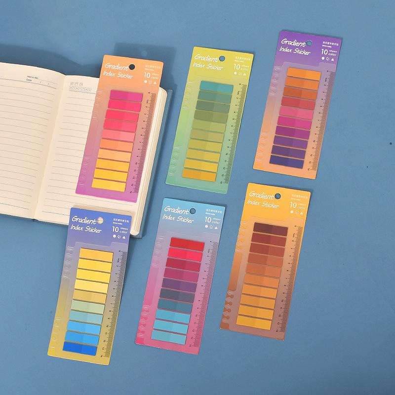 200 Sheets Creative Transparent PET Memo Pad Posted It Sticky Notes Planner Sticker Notepad School Supplies Students Stationery
