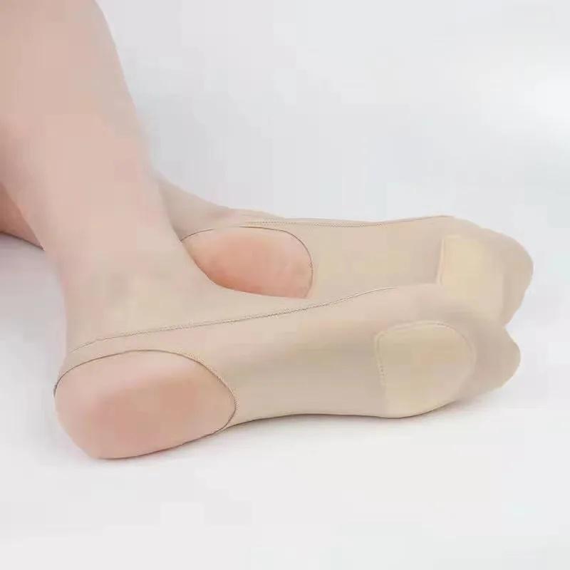 

1Pair Women Ultra Thin Invisible Shallow Mouth Non Slip Socks Nvisible Low Cut Liner Socks For Highheels Silicone Ice Silk Socks One Size