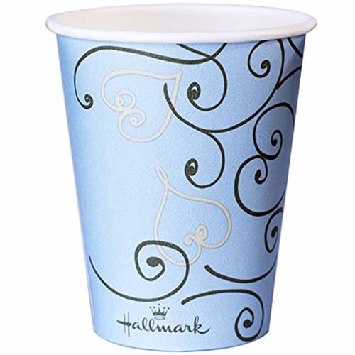 Sunnap Paper Cups, 280ml, 150 count (3 packs of 50), Assorted Disposable Cups, Large Size, AC2850HT