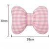 Cute Bowknot Pillow Bedroom Decor Throw Pillow Home Decor Waist-Support Creative Plaid Bow Decorative