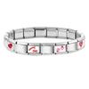 Rotes Rosa Herz Armband Buntes Charm-Armband Gliederarmband Zubehör Für Geschenke