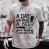Beer Day Funny Graphic Y2k T Shirt for Men Drinking Party Short Sleeve Tees Summer Fashion Casual Streetwear Oversized Clothing