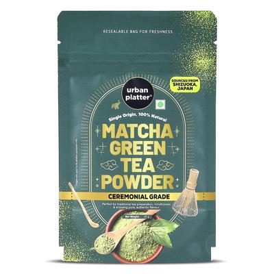 Urban Platter Japanischer Matcha-Grüntee-Pulver in Zeremoniequalität, 20g (Blätter der ersten Ernte | Premium-Qualität | Stein gemahlen | Antioxidansreich