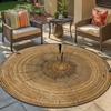 Tappeto Rotondo in Flanella con Venature del Legno e Anelli degli Alberi, Rustico, per Esterno, Patio, Giardino, Balcone, Tappetino per Pavimento, Texture Naturale, Decorazione Ecologica