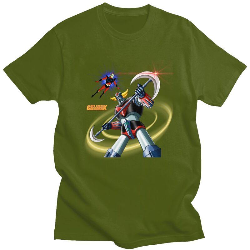 Custom Actarus Goldrake T-shirts voor Mannen Korte Mouwen Vrijetijds T-shirt UFO Robot Goldorak T-shirt 100% Katoen T-shirts Cadeau Idee