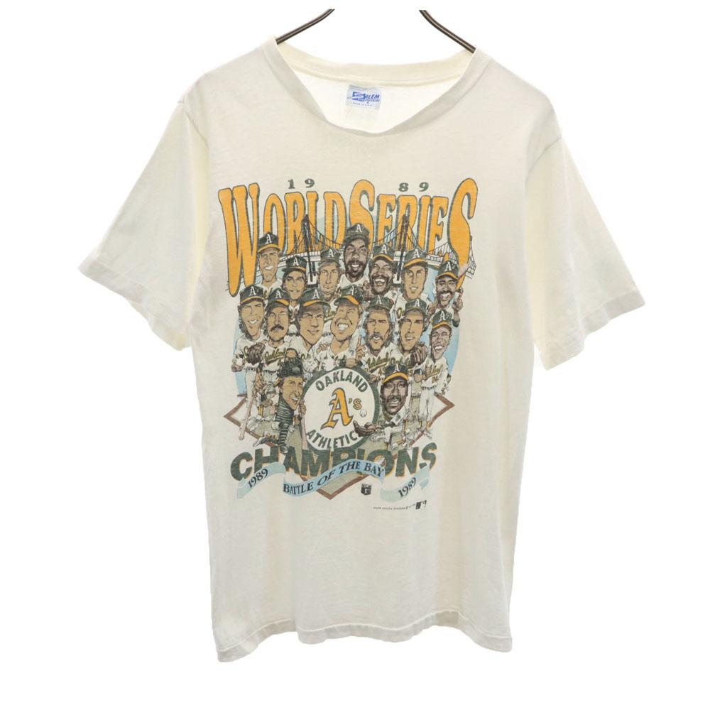 

SALEM 80s Made in USA Oakland Athletics World Series Short sleeve T-shirt Men s Used