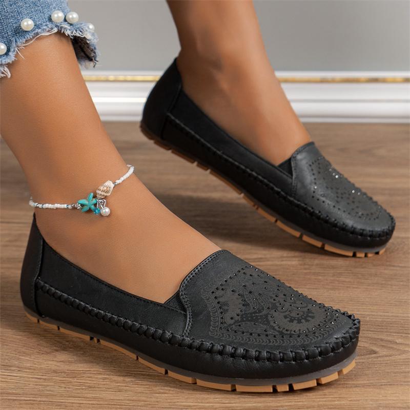 Large Size 44 Women Shoes Vintage Handmade Women's Flats Casual Shoes Ladies Flat Shoes Comfortable Slip On Female Loafers
