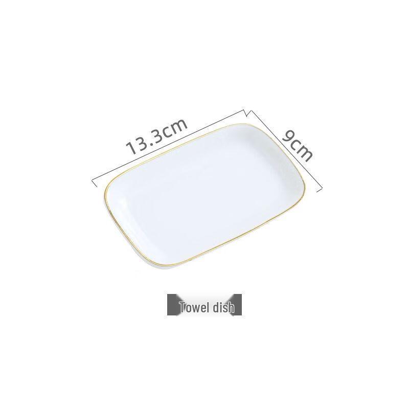 New Chinese Gold Rim Ceramic Tableware Set