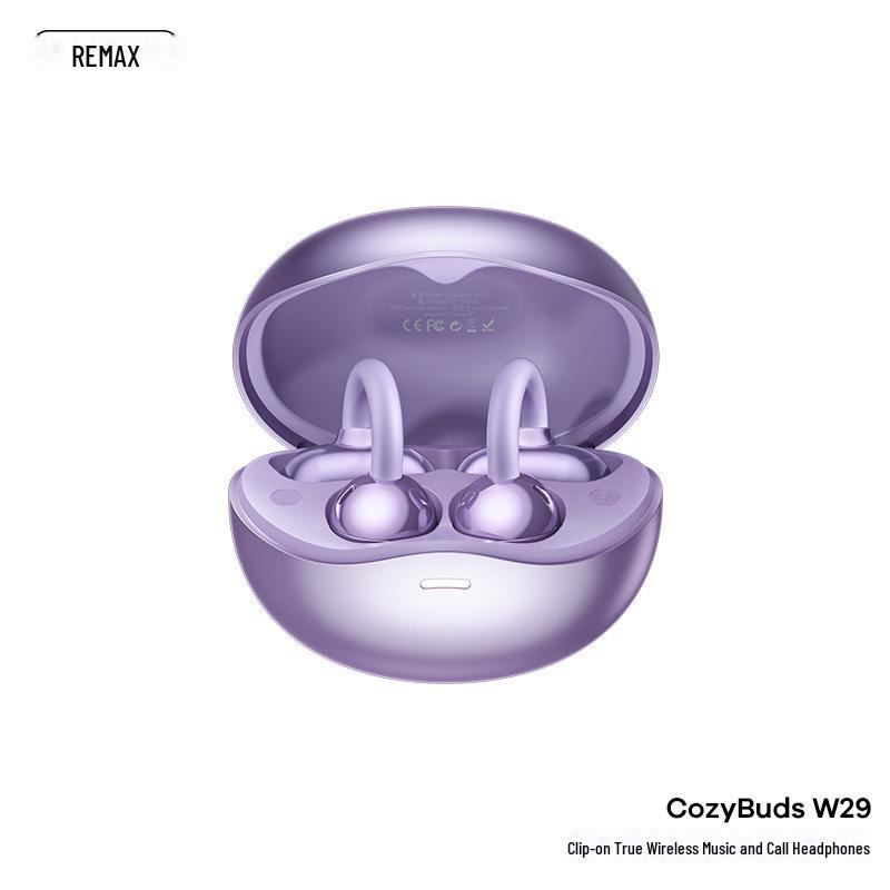 

Беспроводная гарнитура Remax Bluetooth 5.4 Ear Clip для прослушивания музыки с мобильных устройств, не вставная в ухо конструкция