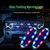 Red & Blue Wireless Solar LED Strobe Light for Car/Motorcycle/Bicycle - Anti-Collision Safety Warning Light