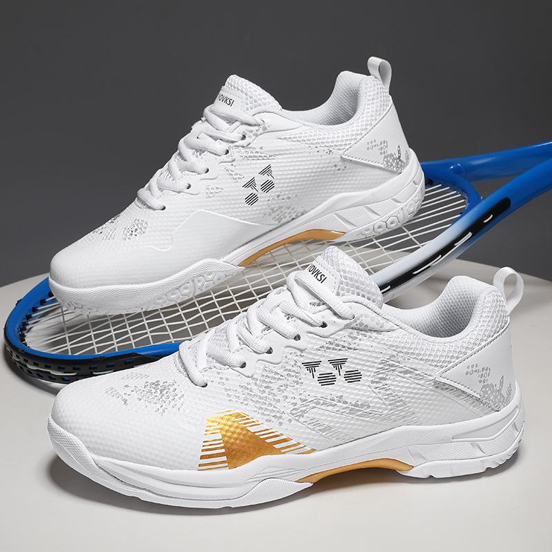 Large Size New Rubber Sole Sports Shoes Badminton Training Tennis Shoes Non-slip Breathable Multi-scene Shoes