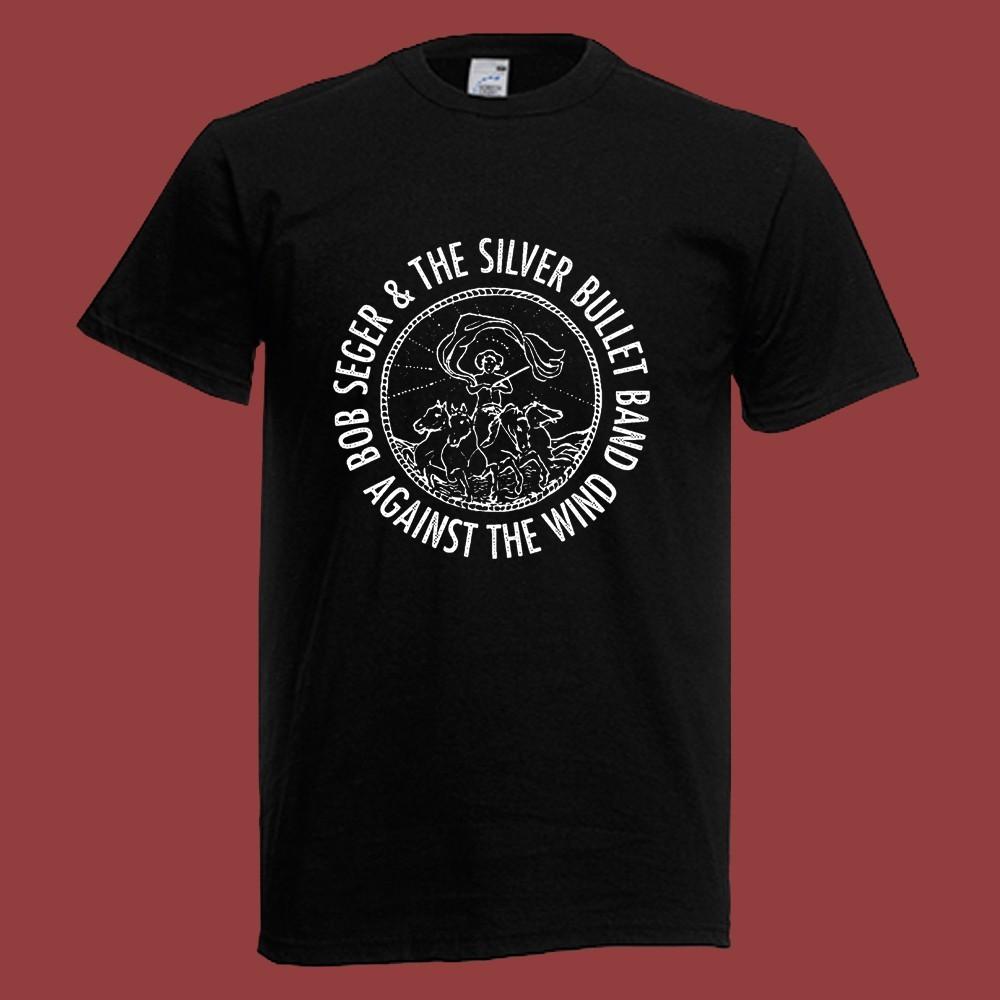 Bob Seger & The Silver Bullet Against The Wind Men s Black Size S-5XL S разноцветный