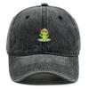 Cartoon Frog Printed Baseball Cap Adjustable Cozy Retro Baseball Hat With Sweatband Slouchy Sun Hat For Camping Tennis Gifts