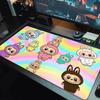 Kawaii Bubu Color Mouse Pad Large Gaming Table Cushion Non-slip Laptop Tablet Big Mousepad XXL Mat Mini PC Playmat With Lock edge