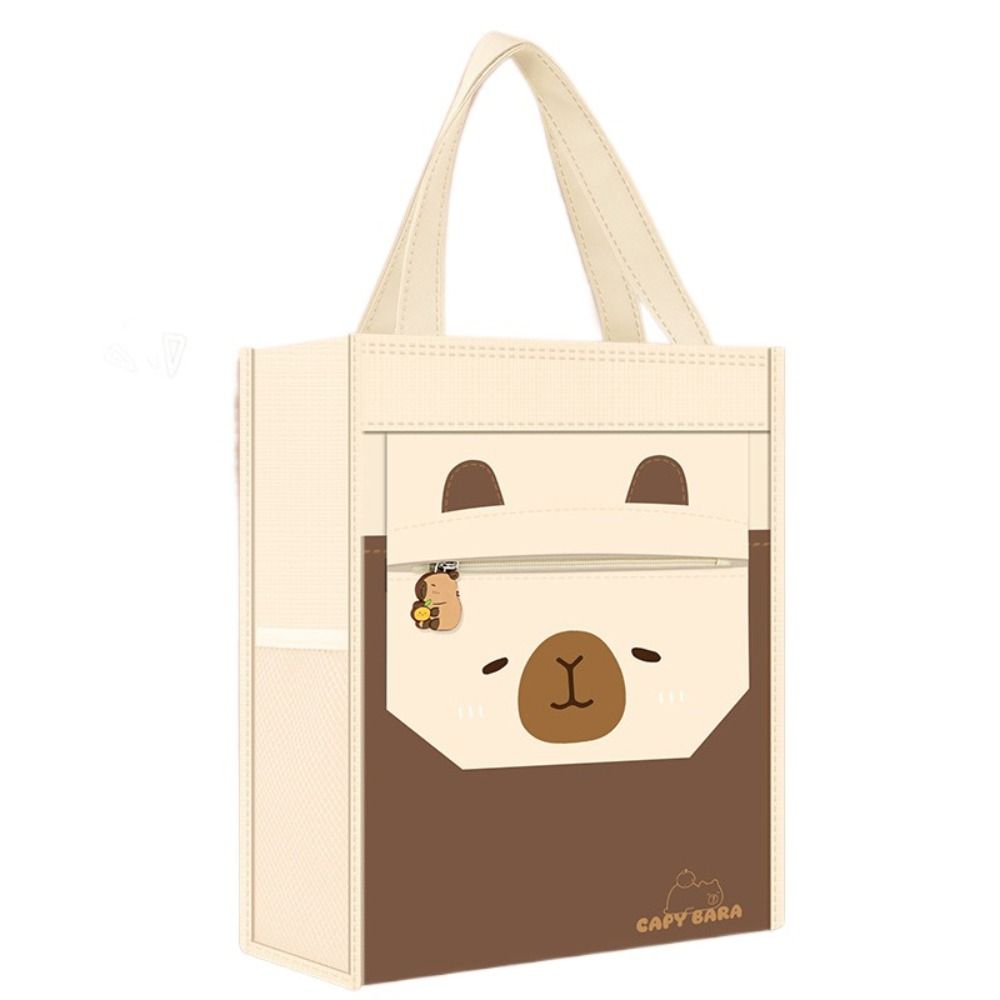 

Multi Layer File Bag Large Capacity Tote Schoolbag New Handbag Students кавовий