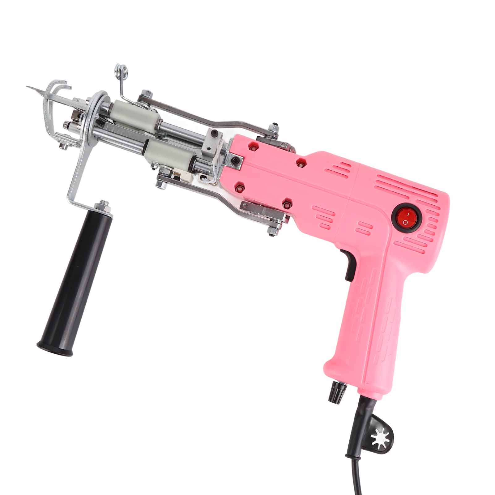 

Розовый набор для тафтинга ковров с регулировкой ручки на 360 градусов, простой в эксплуатации пистолет для тафтинга ковров с резаным ворсом US Plug