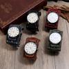 Retro Style Adjustable Cowhide Bracelet Watch - Trendy Unisex Accessory