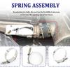 2PCS T Bolt Hose Clamp with Reinforced Spring,Stainless Steel Heavy Duty Hose Clamps Adjustable Range 4"-4.25"(102-110mm),Universal T-Bolt Hoses