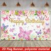 Gentle Flower Blossom Butterfly Theme Tapestry Baby Banquet Best Friends Party Dreamy Sweet Atmosphere Background