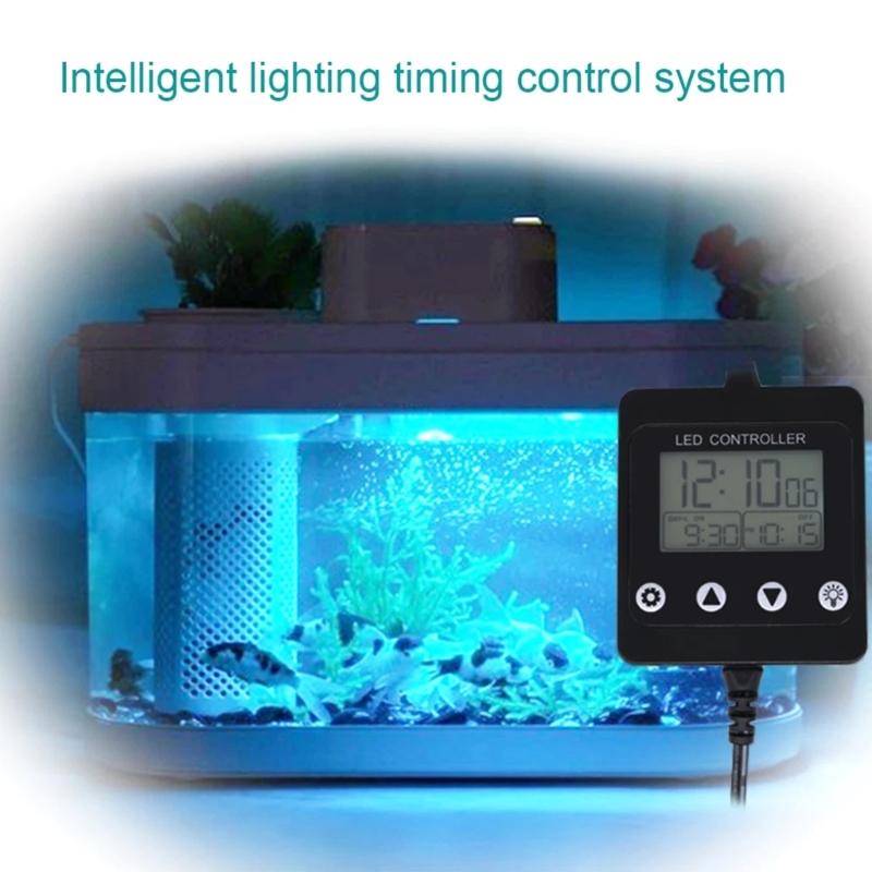 Einfache Bedienung LED Aquarienlicht Dimmer Simuliert natürliches Sonnenlicht mit einstellbarer Helligkeitseinstellung Fördert das Pflanzenwachstum