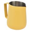Milk Frothing Pitcher Thickened Frother Cup 450ml with Pointed Spout for Coffee Machine CafeYellow