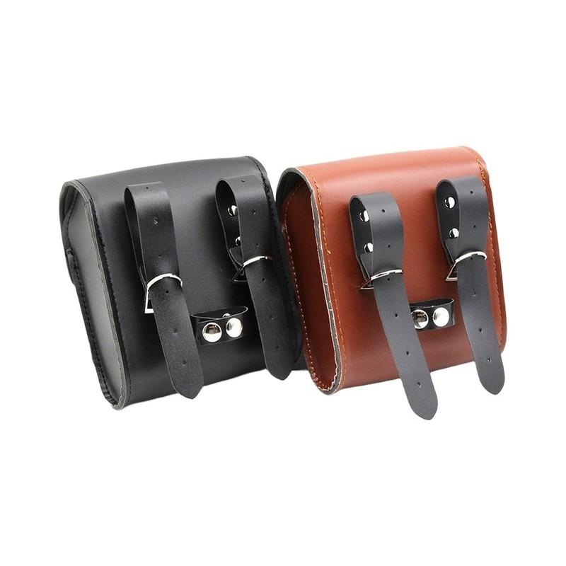 Retro PU Leather Motorcycle Side Saddlebag Tool Storage Pouch Bag For Electric For Bikes For Scooters For  Cruiser