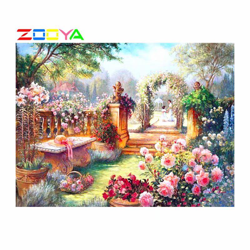 

ZOOYA 5D DIY алмазная живопись Пейзаж Набор для вышивки крестом Дом Алмазная вышивка Распродажа Мозаика Стразы Фотографии Домашний декор