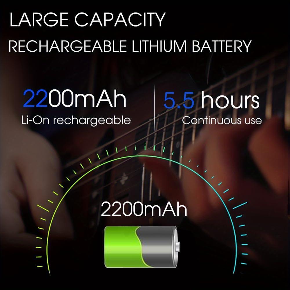 10W Portable Rechargeable Guitar Amp, 5 Channels, Bluetooth Acoustic/Electric Mini Amplifier With Reverb, Delay, 20 Drum Patterns, LED Display