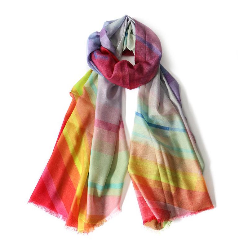 Pure wool scarves in autumn and winter, digital inkjet painting shawls, dual-purpose scarves in autumn and winter