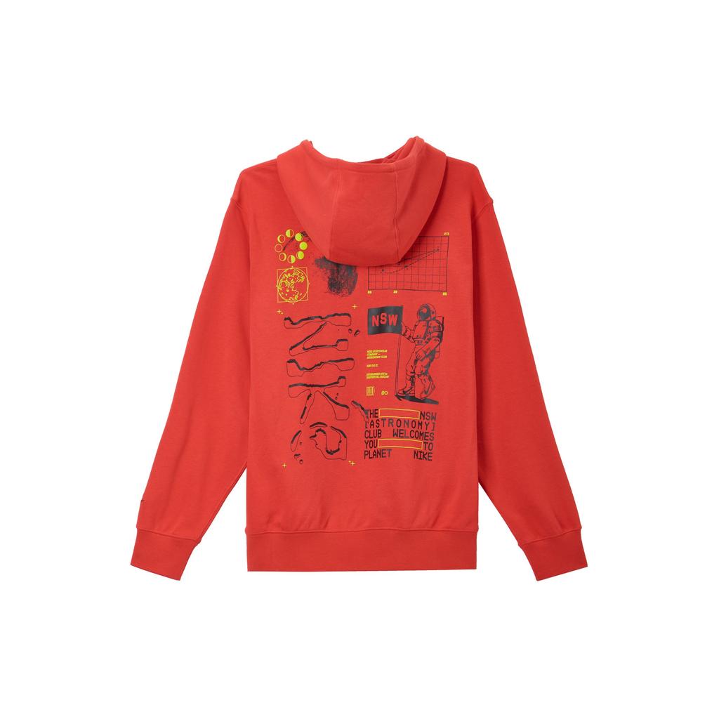 Nike Club FW24 Fashion Logo Letter Hoodie Men Hoodies University-Red Black HQ8595-657