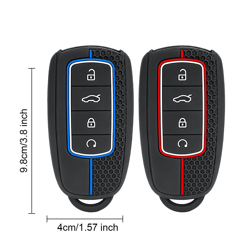 Silikon Araç Anahtar Kılıfı Kılıf Anahtarlık Chery Tiggo 7 8 Pro Max Omoda 5 C5 S5 O5 Jaecoo J7 J8 Aksesuarları Siyah