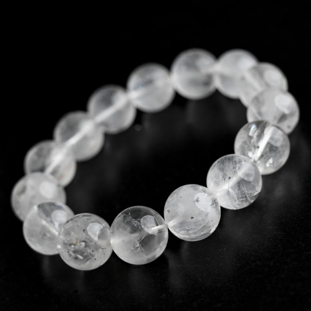 Eigado Pyrite In Quartz 15 Inner Natural Power Good Luck Bracelet, Beads, 14mm, Diameter Approx. 17cm, Stone, Stone, Charm, 2507-Brace-Pyr-01