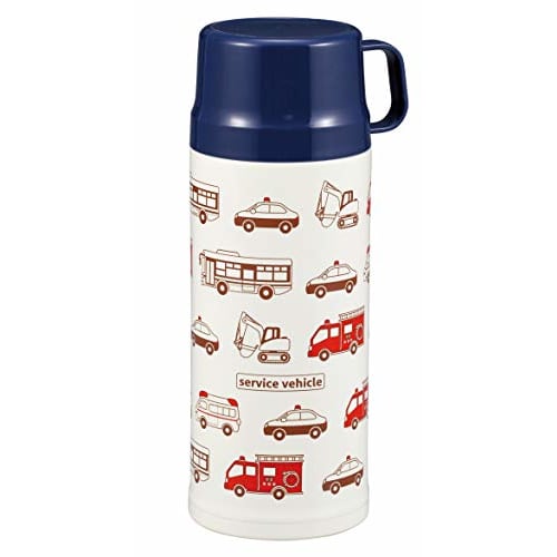 CAPTAIN STAG (CAPTAIN STAG) 600ml Kids' Water Bottle, Double Stainless Steel Bottle, Vacuum Insulated, Keeps Hot or Cold, 2-Way, Includes Shoulder Str