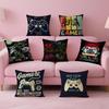 Colorful Graffiti Game Gamepad Cushion Cover Pillow Case Soft Friendly Fabric & Concealed Zipper